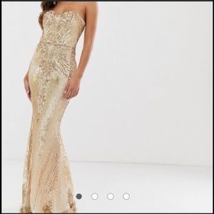 Gold gown from ASOS